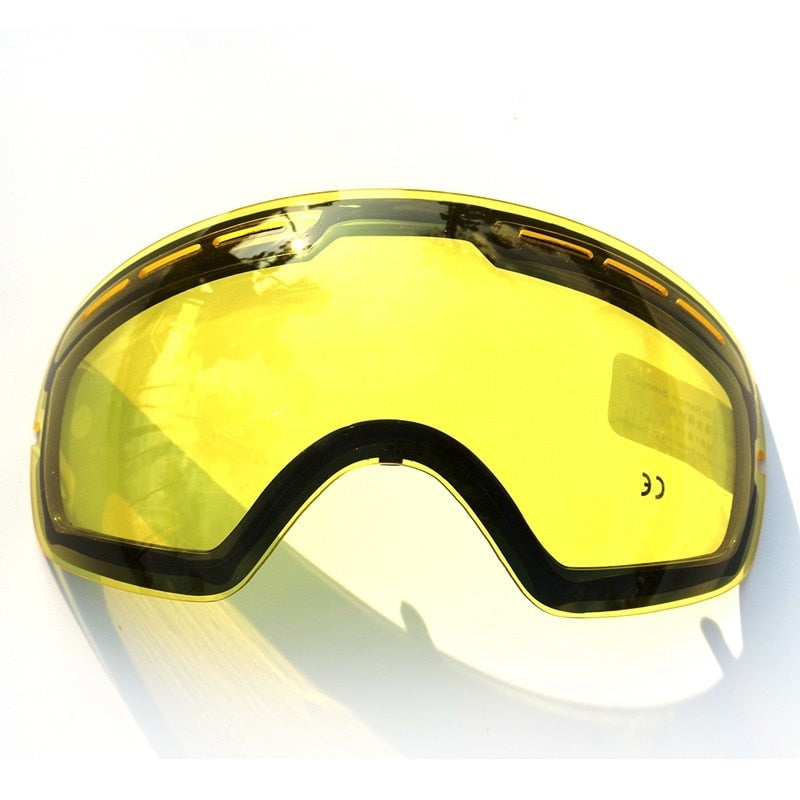 New COPOZZ brand double brightening lens for ski goggles of Model GOG-201 increase the brightness Cloudy night to use(only lens) - KiwisLove