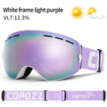 COPOZZ Brand Professional Ski Goggles Double Layers Lens Anti-fog UV400 Big Ski Glasses Skiing Snowboard Men Women Snow Goggles - KiwisLove