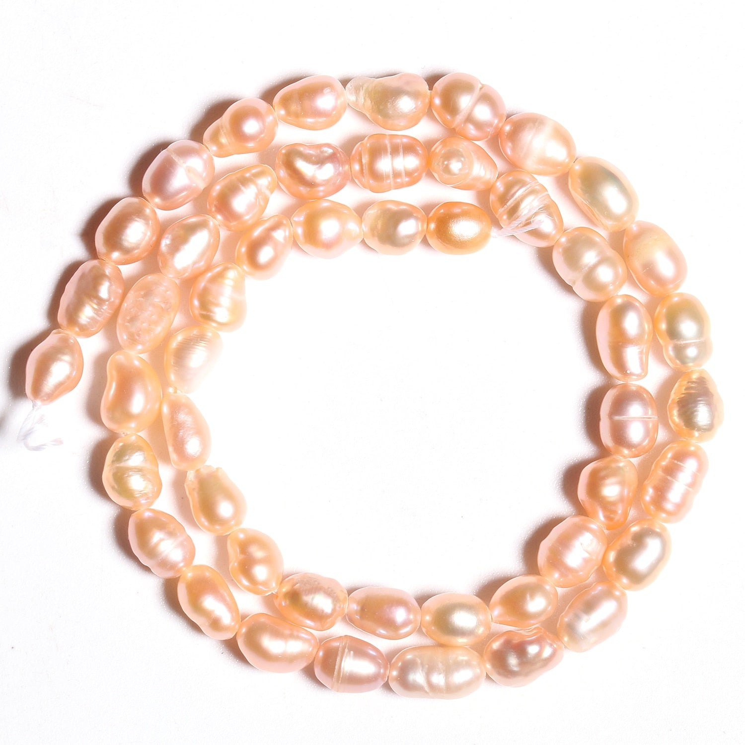 Natural Freshwater Pink Pearl Beads Rice Shape Punch Loose Beads for Jewelry Making Handmade DIY Charm Bracelet Necklace 15" - KiwisLove