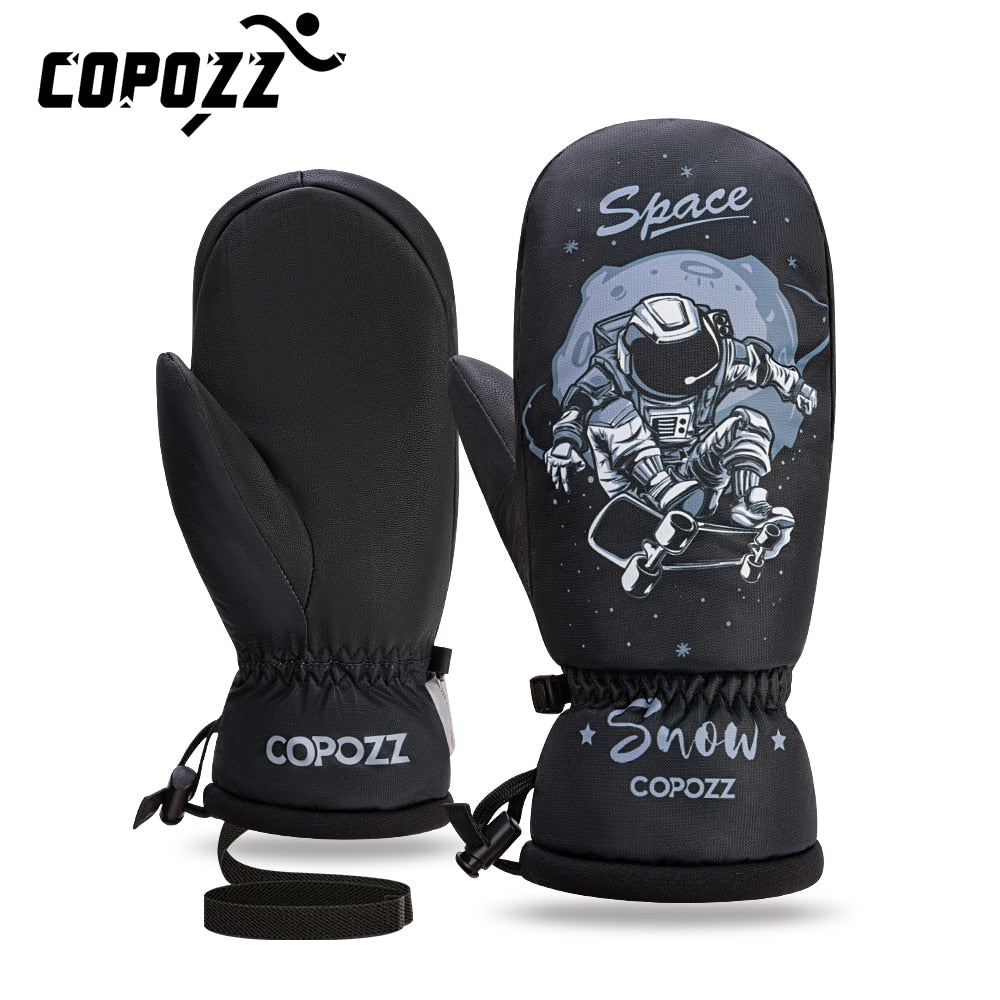 COPOZZ -30℃ Thicken Adult Teen Professional Snowboarding Ski Gloves Windproof Winter Warm Thermal Snow Mittens Skiing Snowmobile - KiwisLove