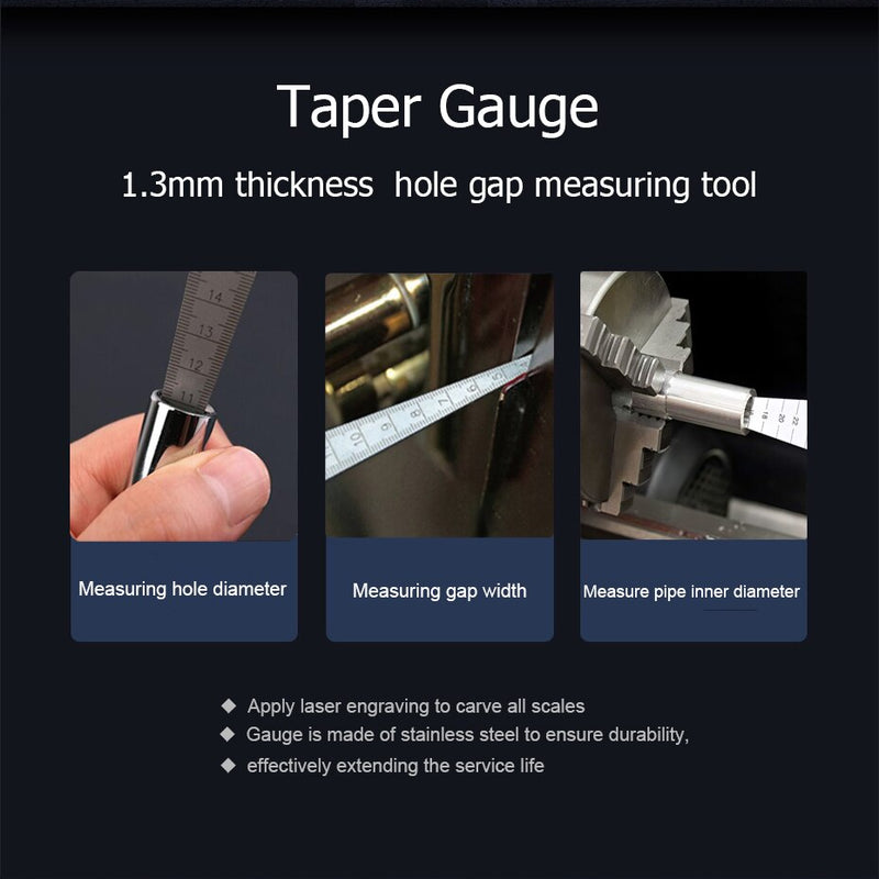 Economic 1.3mm thickness hole gap measuring tool Taper Gauge + Depth Gauge welding gage - KiwisLove