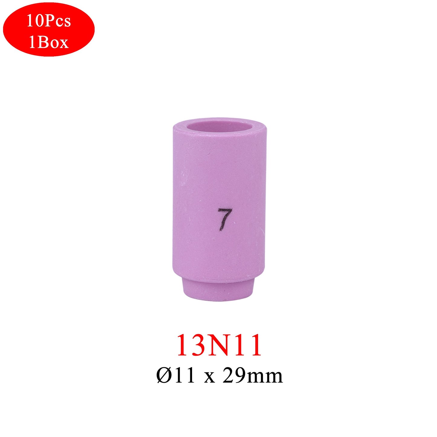 10Pcs Per Box 29mm 13N08 13N09 13N10 13N11 13N12 13N13  Alumina Nozzles For TIG WP9 20 WP17 18 26 Welding Torch Accessories - KiwisLove