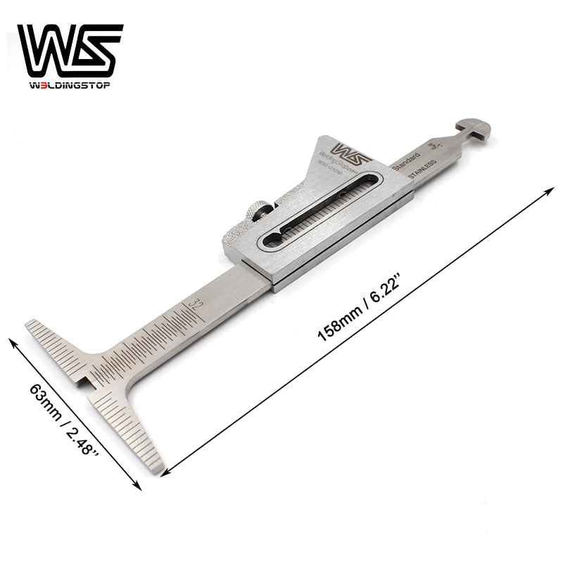 HI LO Welding Pipe Gauge level Measuring Gage inch&amp;metric reading stainless steel - KiwisLove