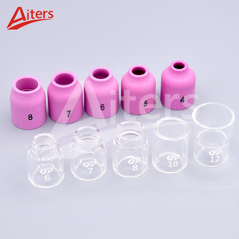 Welding torch kit 31PCS for TIG WP-17/18/26 Accessories Stubby Gas Lens Pyrex Glass Cup and collet Back Cup - KiwisLove