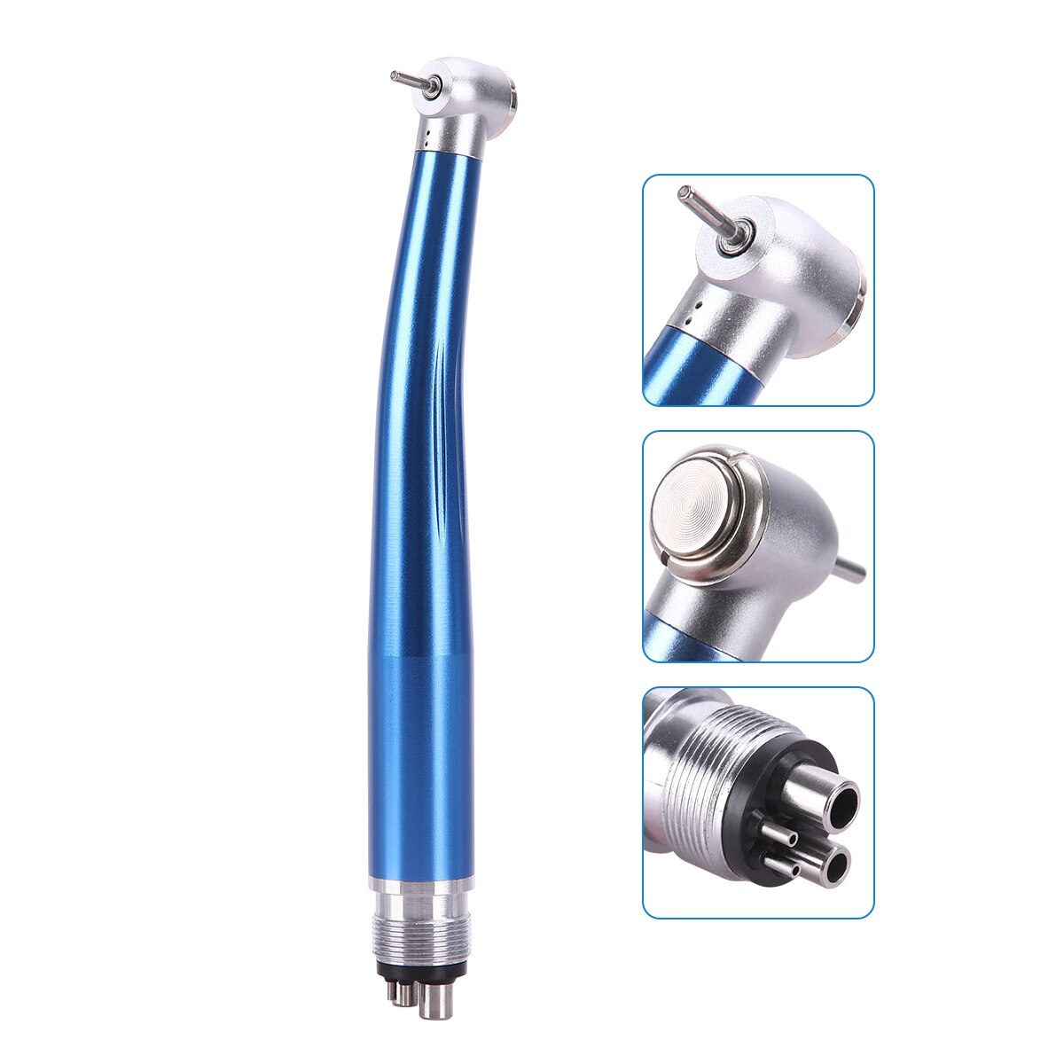 2/4Holes Dental High Speed Handpiece Push Button Standard Head Air Turbine Single Water Spring Rotor/Cartridge - KiwisLove