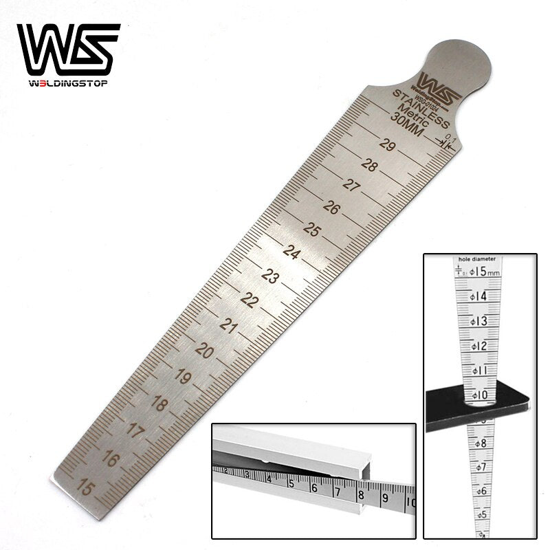 Taper gauge 15-30mm(5/8-3/16) gap slot width, hole size metric&amp;inch measuring tool - KiwisLove