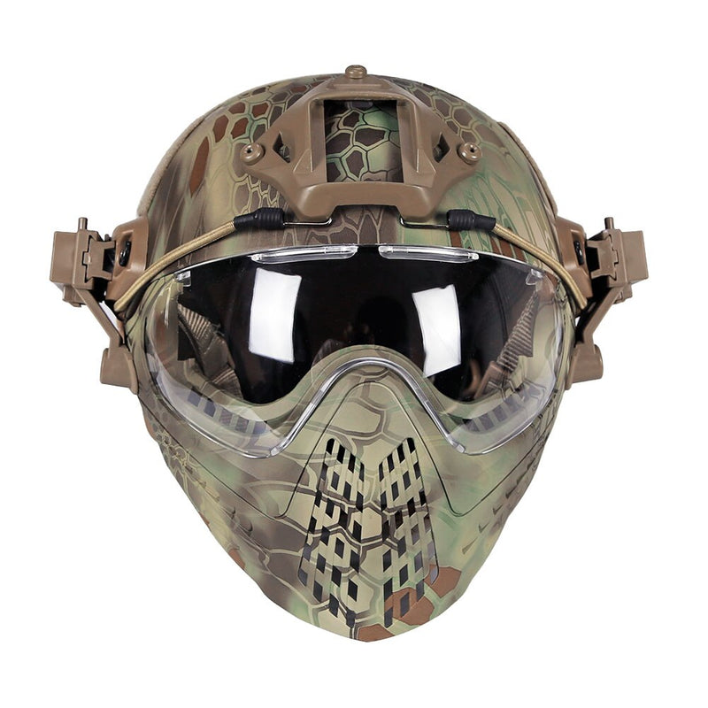 Tactical Helmet Military Airsoft Full Face Protection Helmet for Motorcycle Cycling Hunting Riding Outdoor Activities - KiwisLove