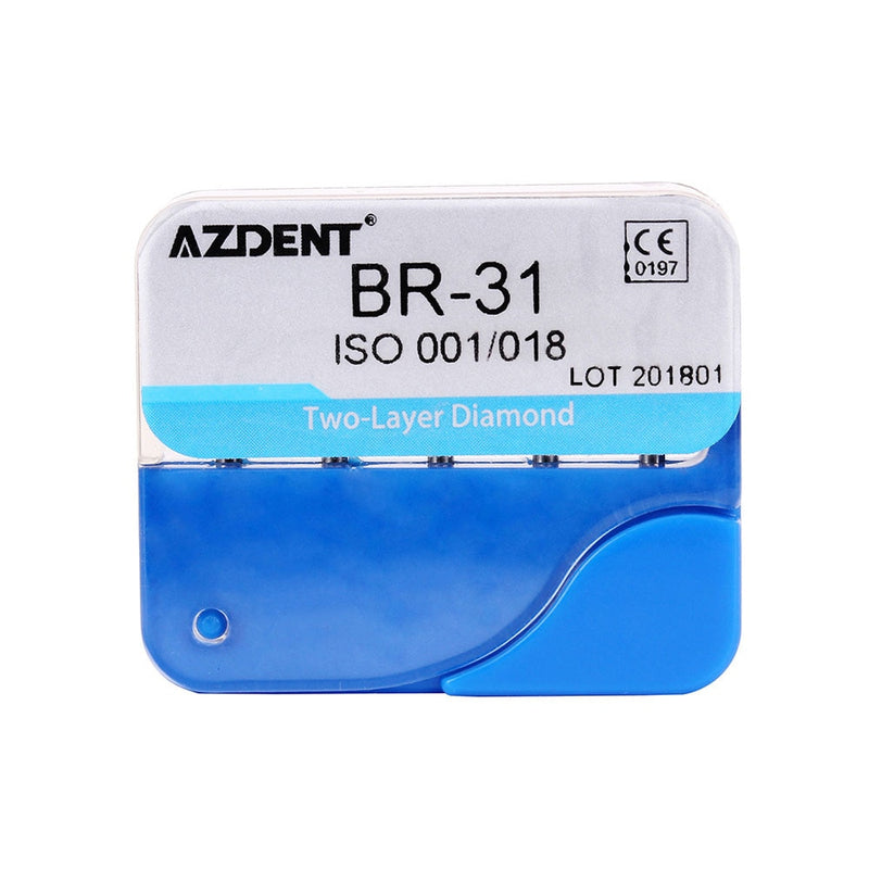 10pcs /2boxes AZDENT Dental Diamond Burs Drills Two Layer Diamond for High Speed Handpiece Dia.1.6mm - KiwisLove