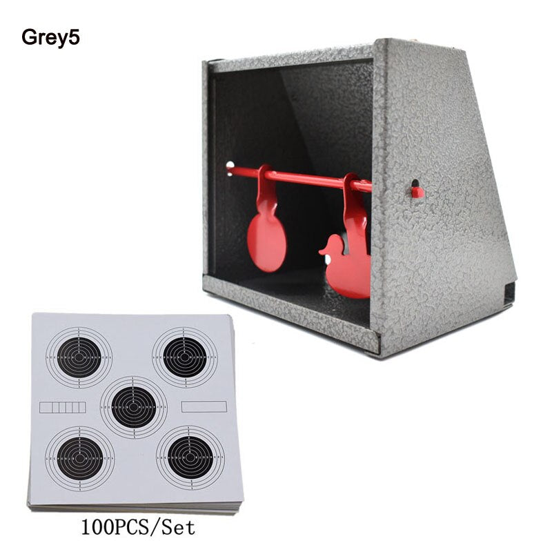 14x14cm Shooting Target 100pcs Paintball Paper BB Bullets Steel Self Resetting Target for Training/Rifle/Gun - KiwisLove