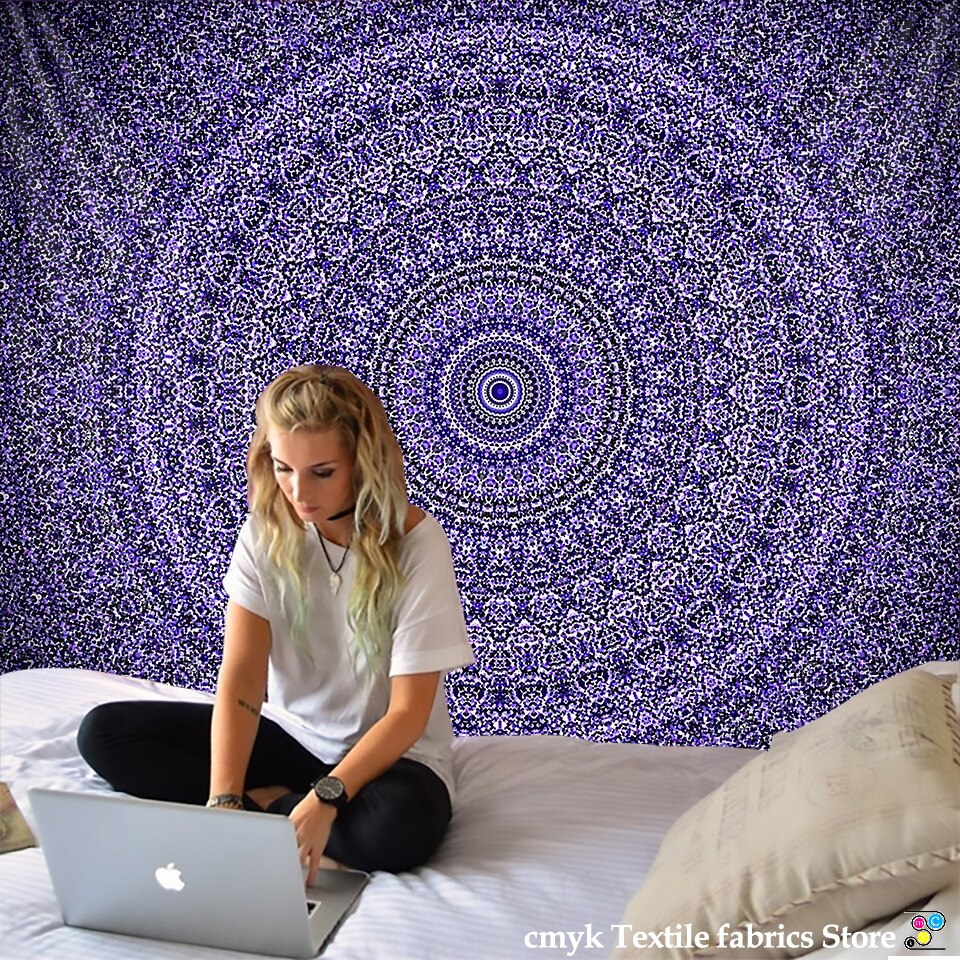 Hot New Indian Mandala Tapestry Hippie Home Decorative Wall Hanging Bohemia Beach Mat Yoga Mat Bedspread Table Cloth 210x148CM - KiwisLove