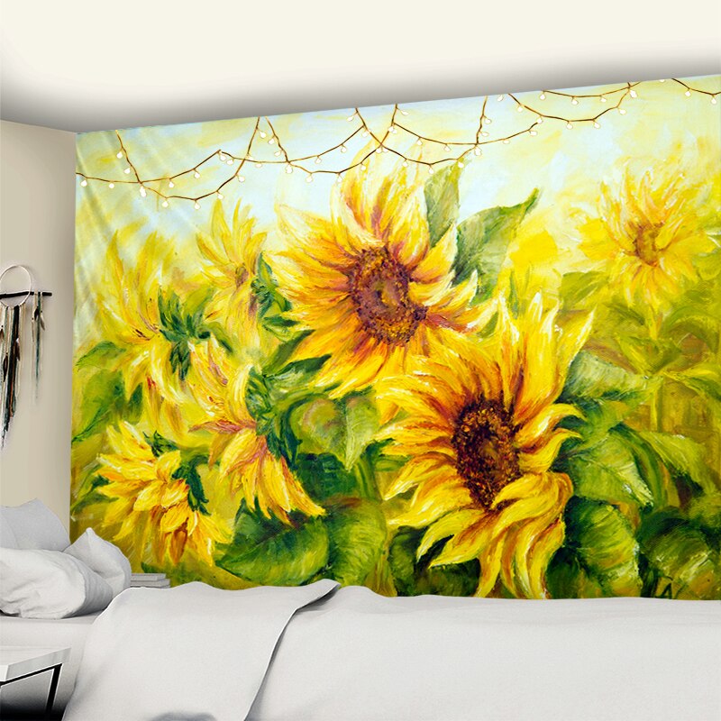 TapestryWallHangingDecorHomeRoomWitchcraftHippieMandalaAstrologyWallpaperBedroomDORMTarot Sun Moon Custom Tapestry Psychedelic - KiwisLove