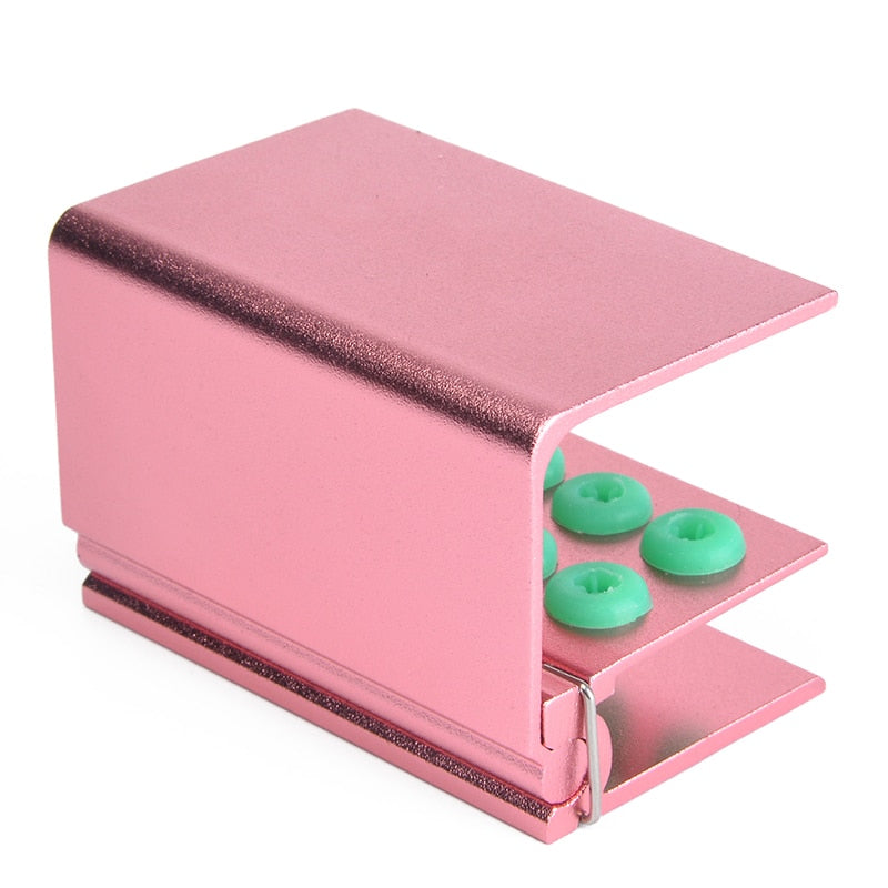 10 Holes Dental Bur Block Box For FG RA Bur Aluminum Metal Dental Burs Holder Support Stand Autoclavable - KiwisLove