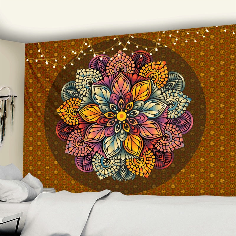 Elephant Mandala Tapestry Wall Hanging Indian Psychedelic Witchcraft Tapiz Hippie Bedroom Room Home Decor - KiwisLove