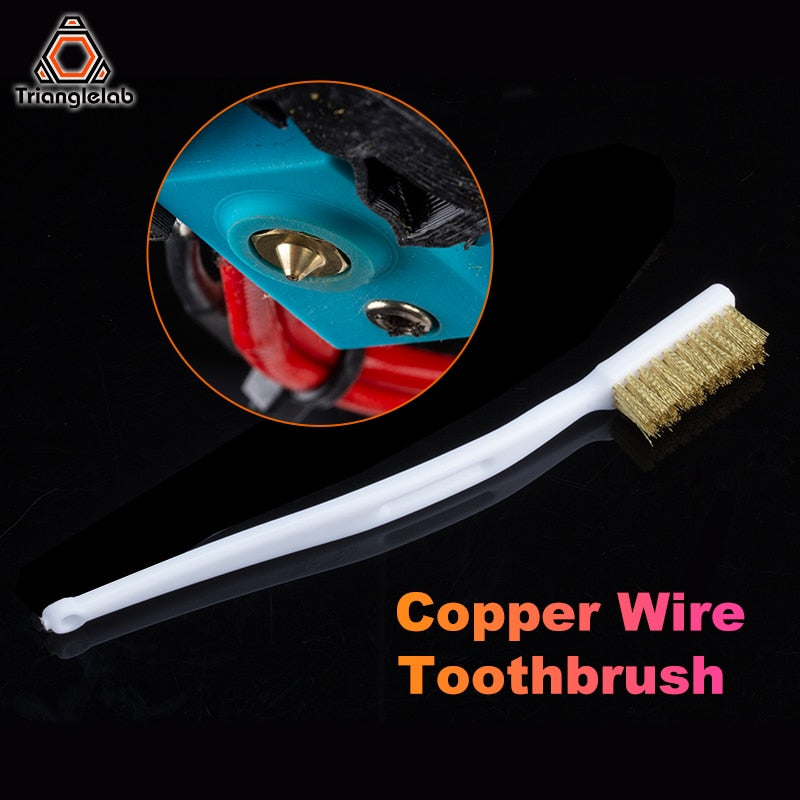 trianglelab Copper Wire Toothbrush Copper Brush Silicone socks gift Handle 3D printer nozzle cleaning Hot bed cleaning 3D print - KiwisLove