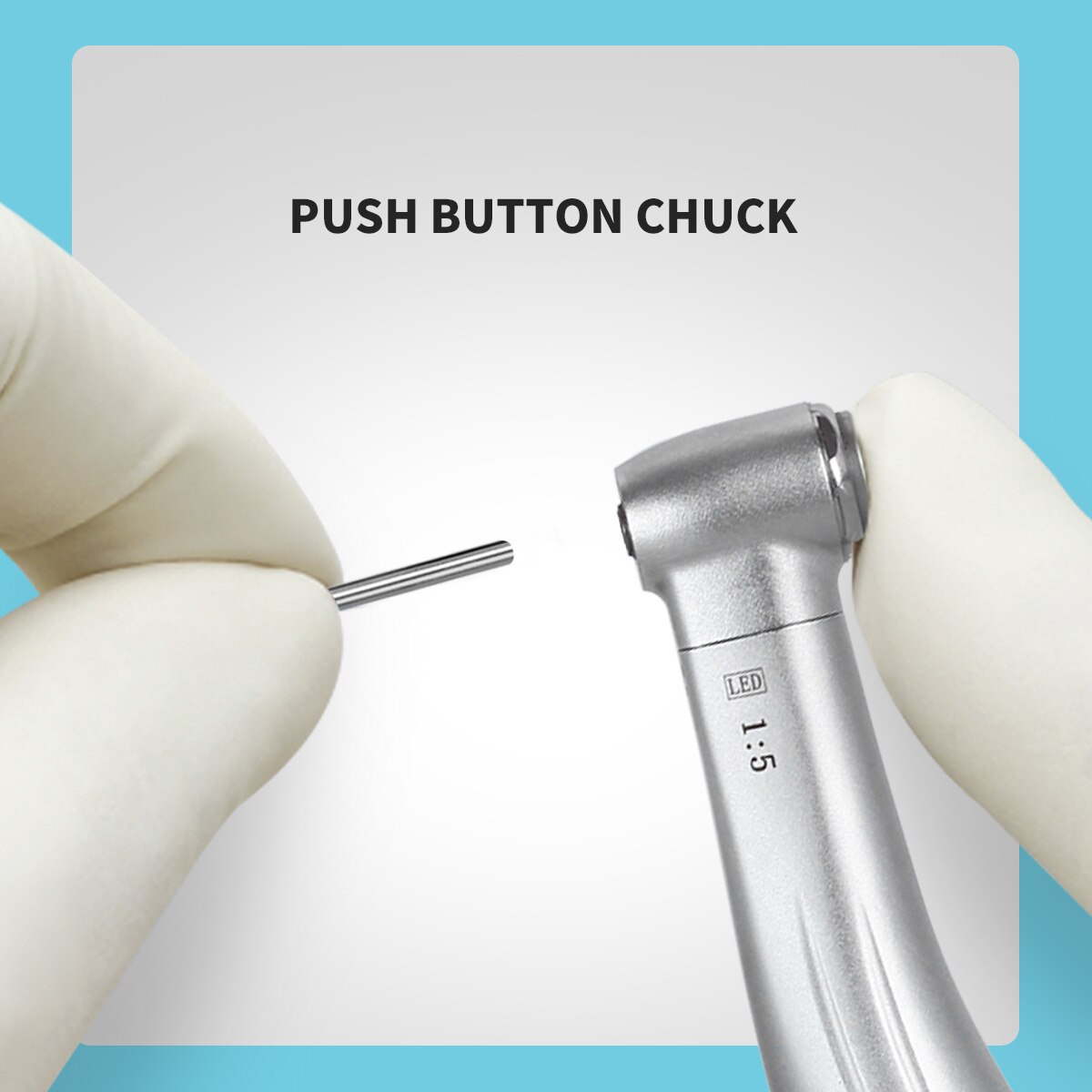 Dental 1:5 Increasing Fiber Optic Contra Angle Low Speed Push Button Internal Handpiece E-type Electric Motor - KiwisLove