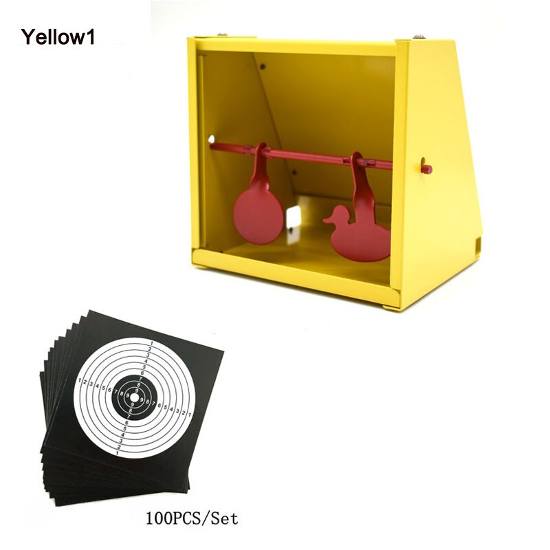 14x14cm Shooting Target 100pcs Paintball Paper BB Bullets Steel Self Resetting Target for Training/Rifle/Gun - KiwisLove