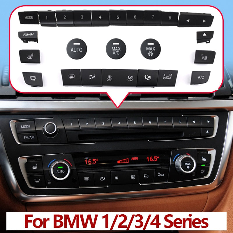 Dashboard Air Conditioning Ventilation Adjust CD Player Control AC Button Repair Kit For BMW F20 F21 F22 F30 F35 F34 F36 F45 F46 - KiwisLove