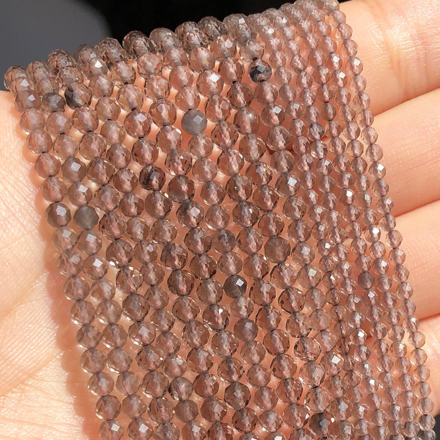 Natural Stone Faceted Labradorite Moonstone Obsidian Small Waist Beads for Beadwork DIY Jewelry Making Bracelet Accessories - KiwisLove