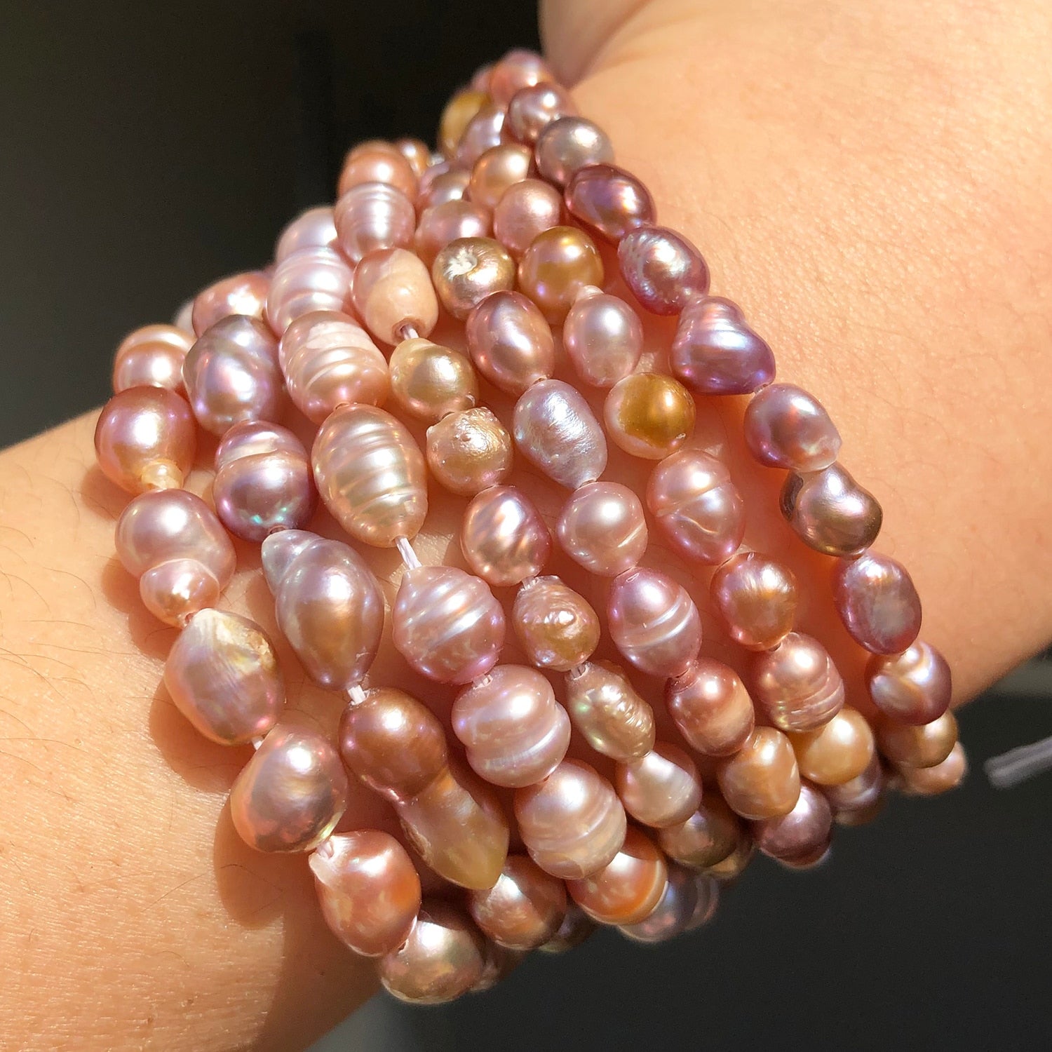 Natural Freshwater Purple Pearls Beads Rice Shape Punch Loose Beads for Jewelry Making Handmade DIY Charm Bracelet Necklace 15" - KiwisLove