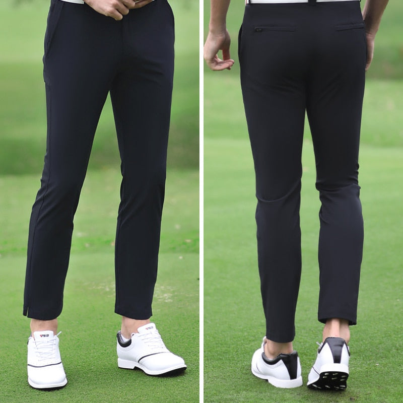 PGM Men Golf Pants Summer Black High Elastic Fast Dry Clothes Breathable Sports Wear Gym Suit Trousers Casual Clothing KUZ082 - KiwisLove