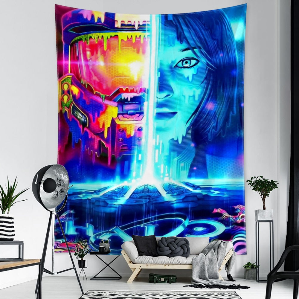 Cartoon Animal Character Tapestry Wall Hanging 3D Printing Psychedelic Witchcraft Mysterious Aesthetics Room Home Decor - KiwisLove