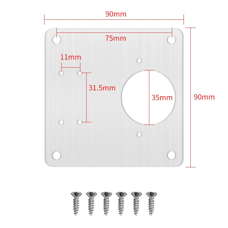 KAK Stainless Steel Cabinet Hinge Repair Plate 1-8 Pack Door Hinge Mounted Plate with Screws Furniture Hardware Accessories - KiwisLove