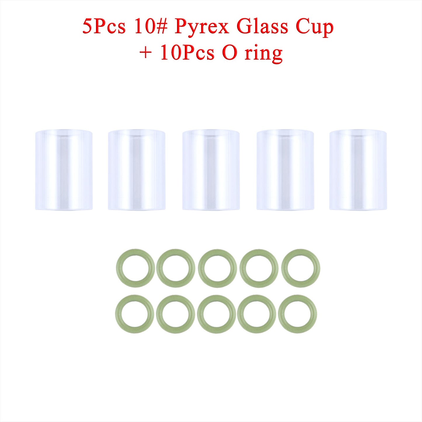 TIG10#High Temperature Glass Transparent Visualize Temperature Resistant O-rings For WP9/17/18/20/26 Stubby Gas Lens Consumables - KiwisLove