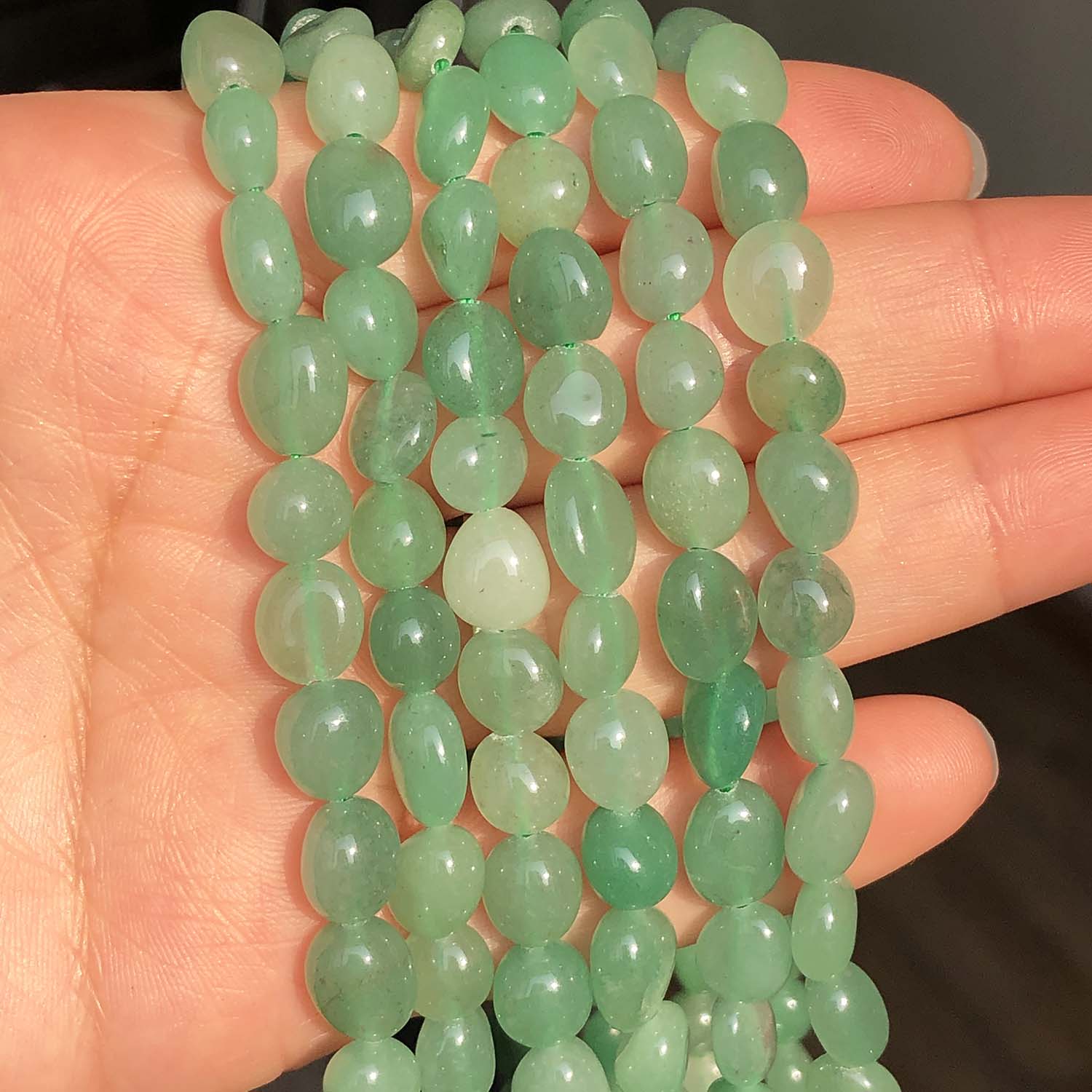 5-8mm Natural Irregular Green Aventurine Jades Stone Beads For Jewelry Making DIY Bracelet Earrings Accessories 15&#39;&#39;Inches - KiwisLove