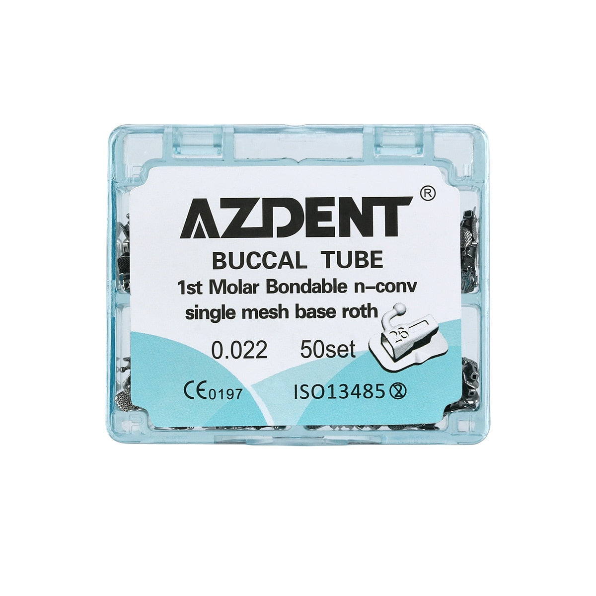 200pcs/Box Azdent Dental Orthodontic Buccal Tube 1st/2nd Molar Bondable N-Convertible Single Mesh Base Roth 0.022 /0.018 - KiwisLove