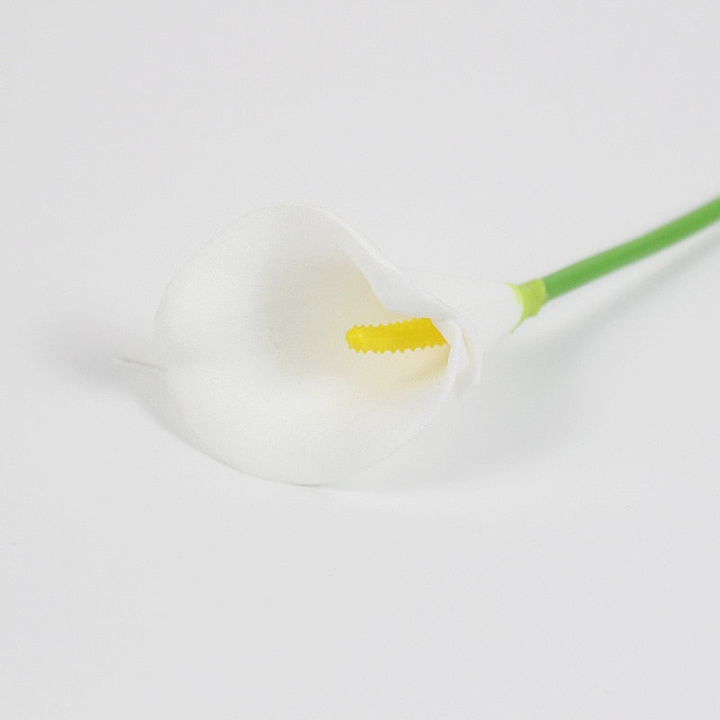 10Pcs PU Artificial Flowers Calla Lily Real Touch Bridal Bouquet High Quality Fake Flower Wedding Home Table Decoration Autumn - KiwisLove
