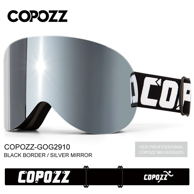 COPOZZ Ski Googles Snowboard Ski Glasses Men Women Anti-fog Cylindrical Snow Ski Goggles UV Protection Winter Sports Gafas Ski - KiwisLove