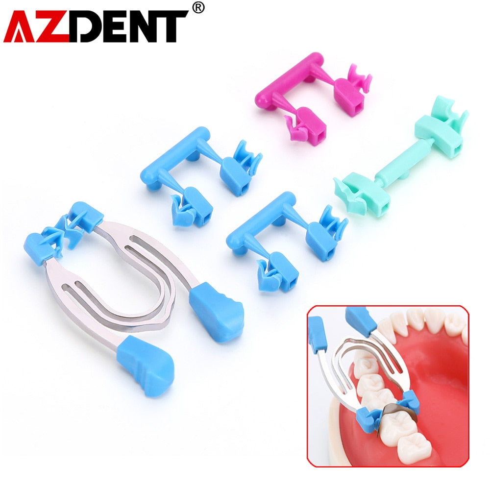 Azdent Dental Matrix Sectional Contoured Metal Spring Clip Rings Clamps Wedges Dentist Tools - KiwisLove