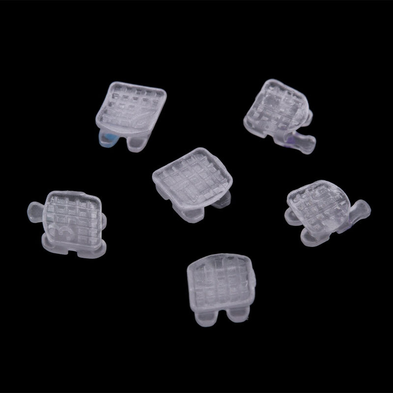 AZDENT Dental Orthodontic Ceramic Brackets Braces Mesh Base MBT/Roth 022/018 345 Hooks - KiwisLove