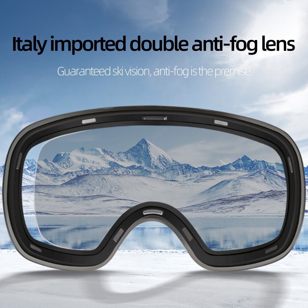 COPOZZ Frameless Ski Goggles With Snow Mask Men Women Snowboard Goggle Magnetic UV400 Eye Protection Anti fog Skiing Glasses - KiwisLove