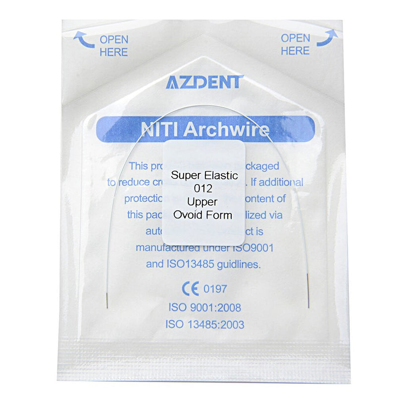 1Pc/Pack AZDENT Super Elastic NITI Round Arch Wires Ovoid Form Orthodontic Archwire 012/014/016/018/020 Upper / Lower - KiwisLove