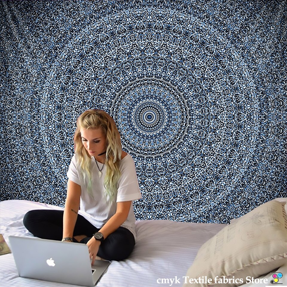 Hot New Indian Mandala Tapestry Hippie Home Decorative Wall Hanging Bohemia Beach Mat Yoga Mat Bedspread Table Cloth 210x148CM - KiwisLove
