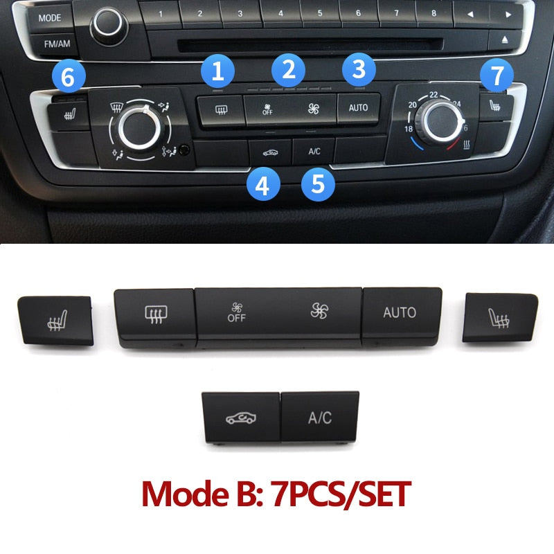 Dashboard Air Conditioning Ventilation Adjust CD Player Control AC Button Repair Kit For BMW F20 F21 F22 F30 F35 F34 F36 F45 F46 - KiwisLove