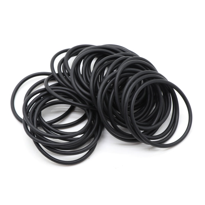 50pcs NBR O Ring Seal Gasket Thickness CS 2mm OD 8~80mm Nitrile Butadiene Rubber Spacer Oil Resistance Washer Round Shape Black - KiwisLove