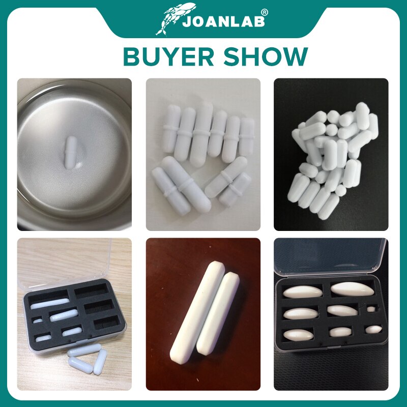 JOANLAB Official Store Magnetic Stirrer Stir Bar Size 15mm 20mm 25mm 28mm 30mm 35mm PTFE Magnetic Stirrer Mixer Stir Bars 10 pcs - KiwisLove