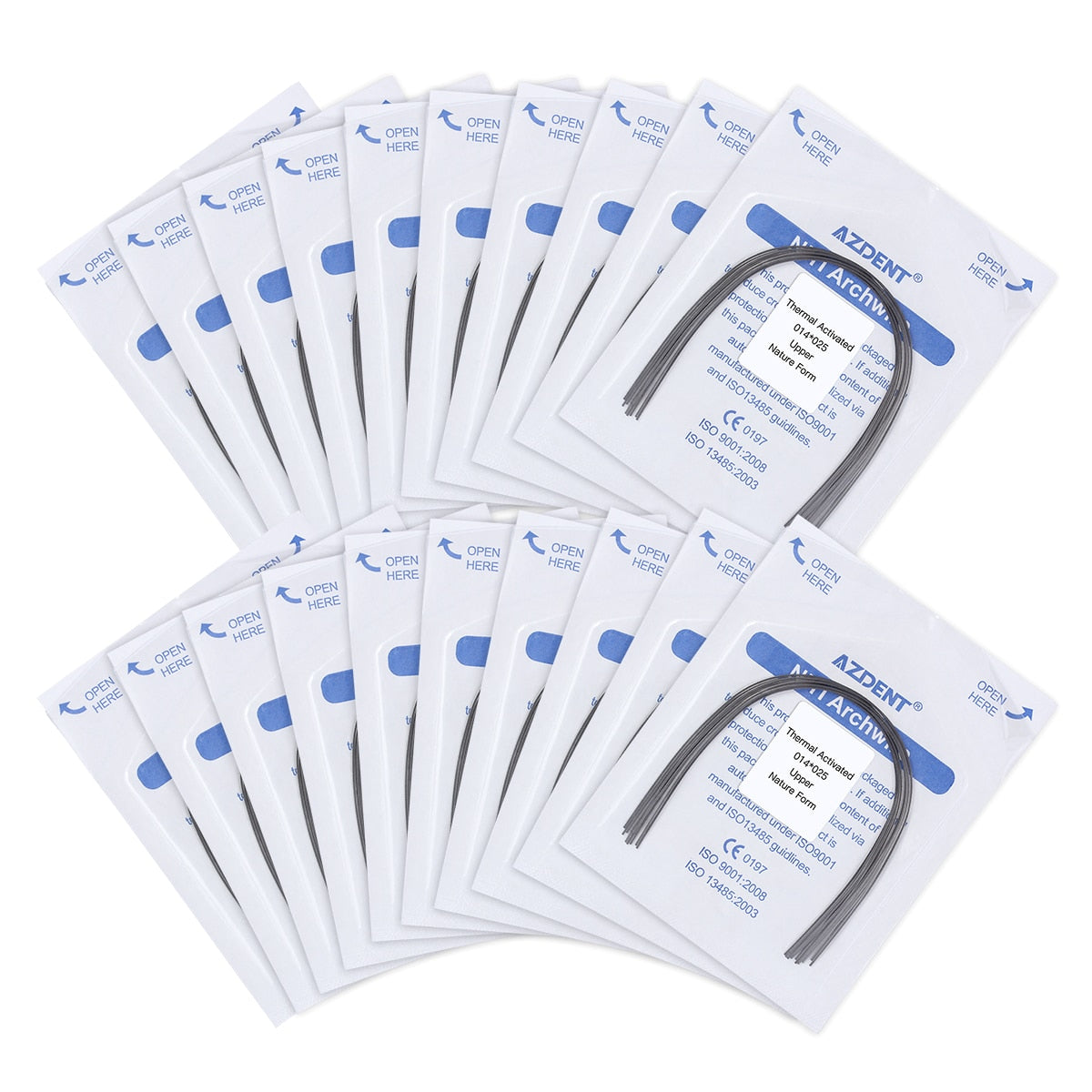 AZDENT 10 Pcs/Pack Dental Orthodontic Niti Thermal Activated Rectangular Arch Wire Natural Form - KiwisLove