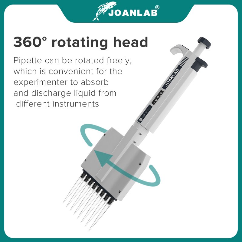 JOANLAB Official Store Multichannel Pipette Lab Equipment Manual Digital Adjustable Micropipette 8 Channels Pipette 12 Channels - KiwisLove