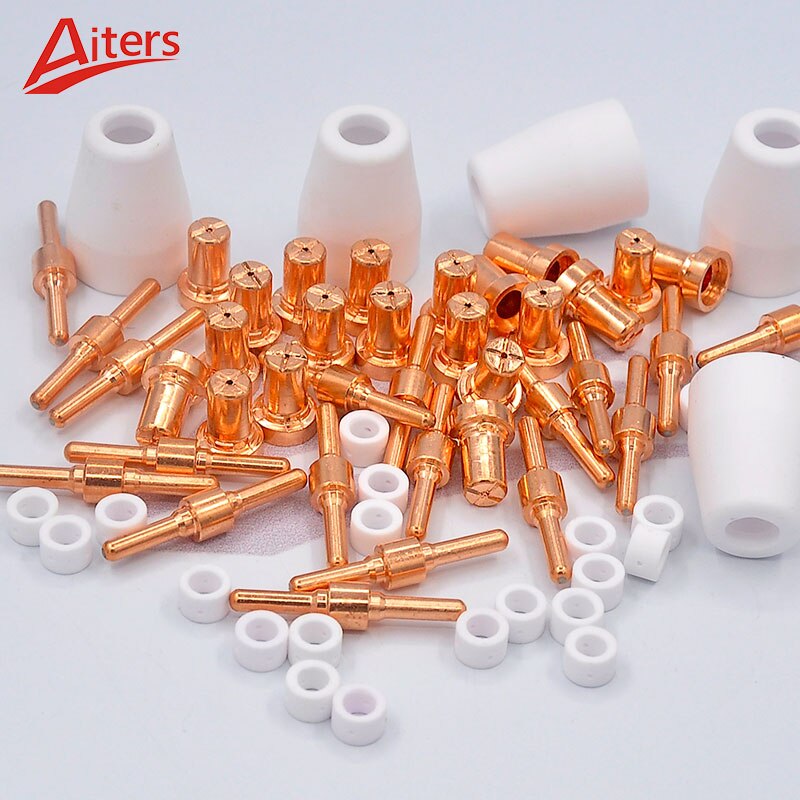 PT31 Plasma Cutting Torch Kit 65PCS/Kits for 40A Cutting Torch Consumables Ceramics Shield LG40 CUT Electrode Nozzle - KiwisLove