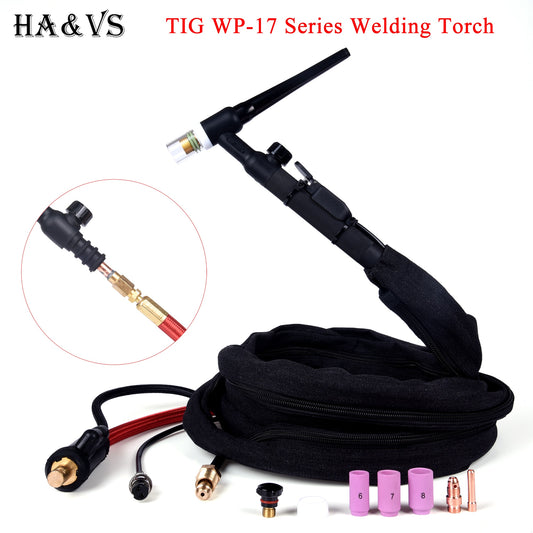 WP17 WP17FV WP17F TIG Welding Torch Gas-Electric Integrated Red Hose 4M 35-50 Euro Connector 13FT Air Cooled - KiwisLove
