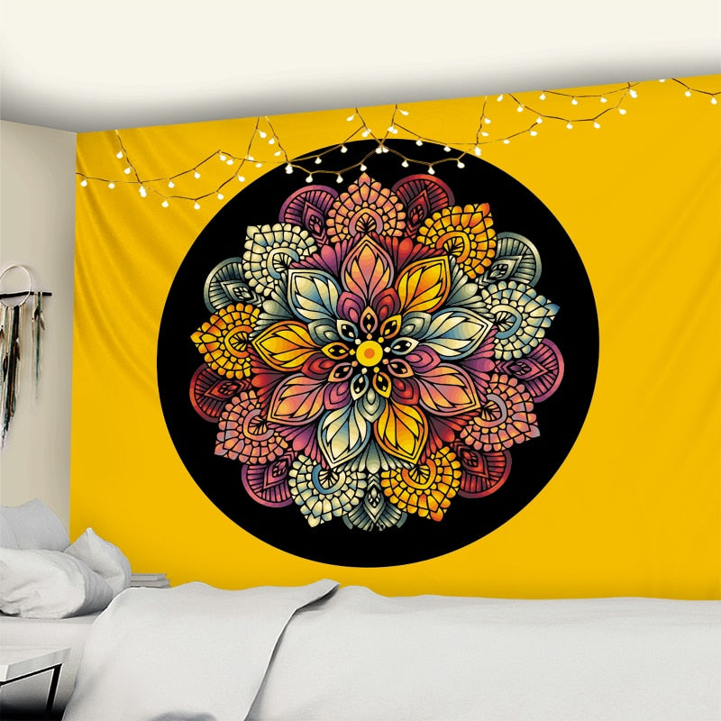 Elephant Mandala Tapestry Wall Hanging Indian Psychedelic Witchcraft Tapiz Hippie Bedroom Room Home Decor - KiwisLove