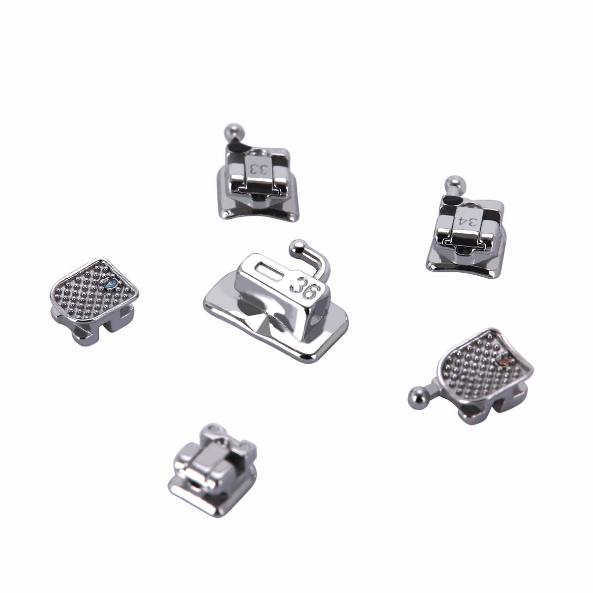 AZDENT Dental Orthodontic Brackets Braces Passive Self Ligating ROTH/MBT 0.022 345 Hook With Buccal Tubes - KiwisLove