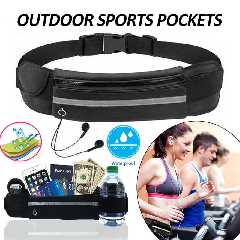 Running Bag Mini Fanny Pack Portable USB Earphone Waist Bag waterproof Phone Belt Case - KiwisLove