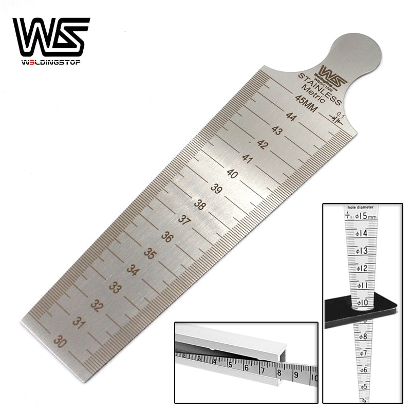 Welding Taper Gauge 30-45mm(1-3/16‘’- 1-3/4‘’) gap slot width hole size metric&amp;inch gage measuring tool - KiwisLove