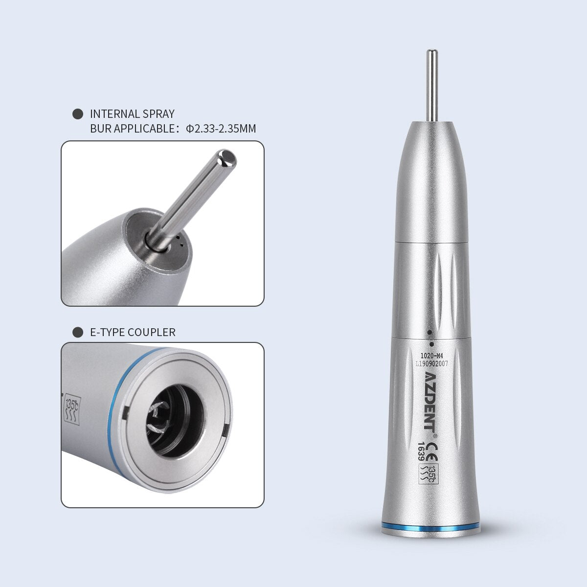 AZDENT Dental Low Speed Handpiece Contra Angle Straight Inner Water Internal Spray Air Turbine Dentist Tools - KiwisLove