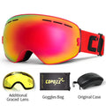 COPOZZ Brand Professional Ski Goggles Double Layers Lens Anti-fog UV400 Big Ski Glasses Skiing Snowboard Men Women Snow Goggles - KiwisLove