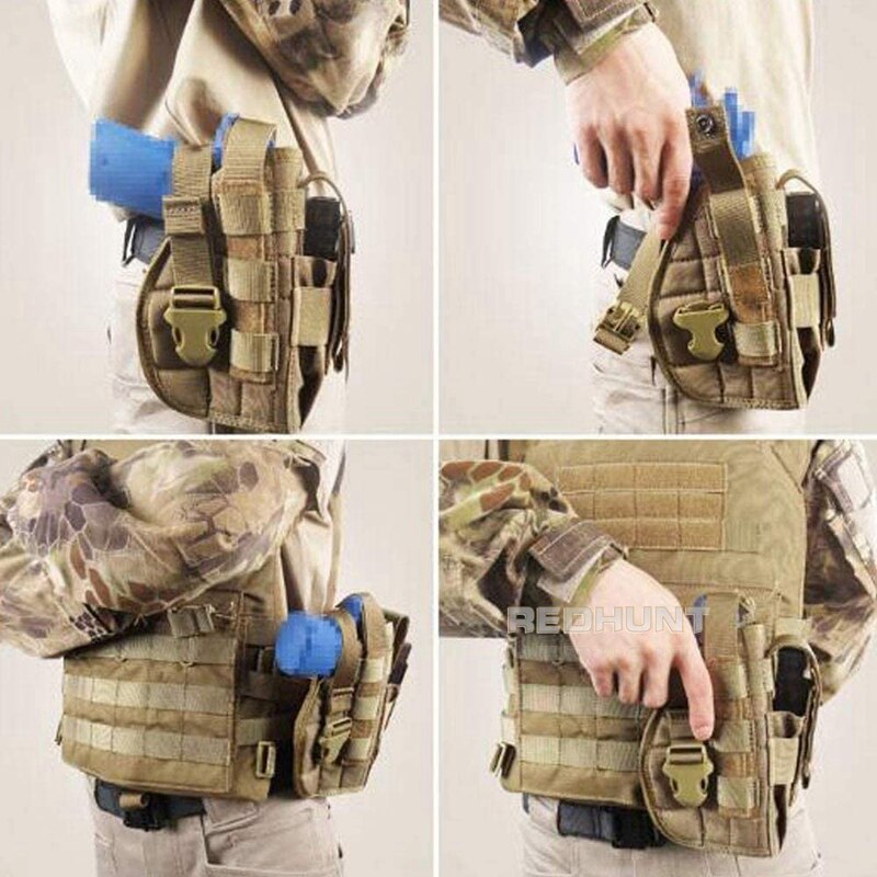 Universal Gun Holster Tactical Molle Pistol Holster Magzine Pouch for Glock 17/1911 - KiwisLove